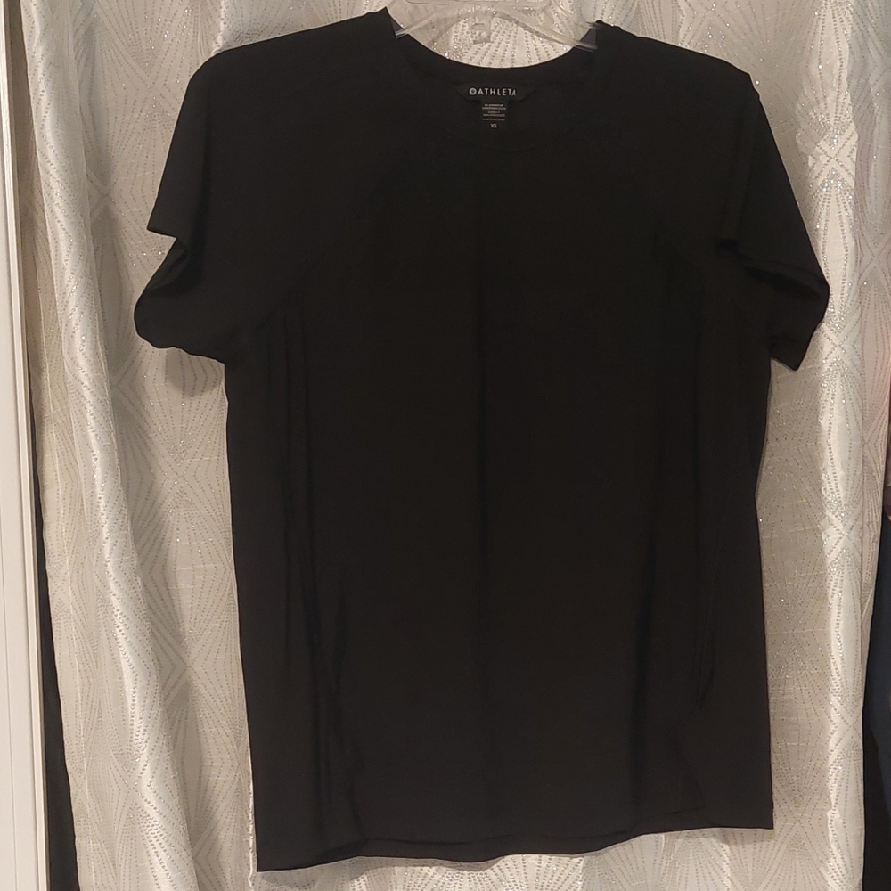Athleta Womens XS Athletic Black Tee